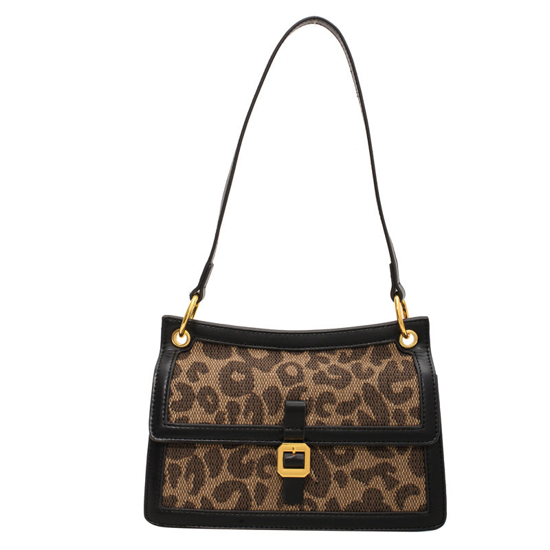 Retro Armpit Small Square Bag Female Fashion Leopard Print