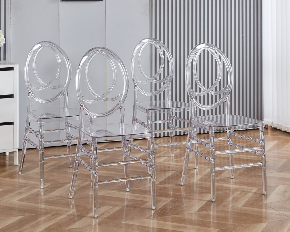 Wedding Chair Set of 4 - Durable Plastic Seating