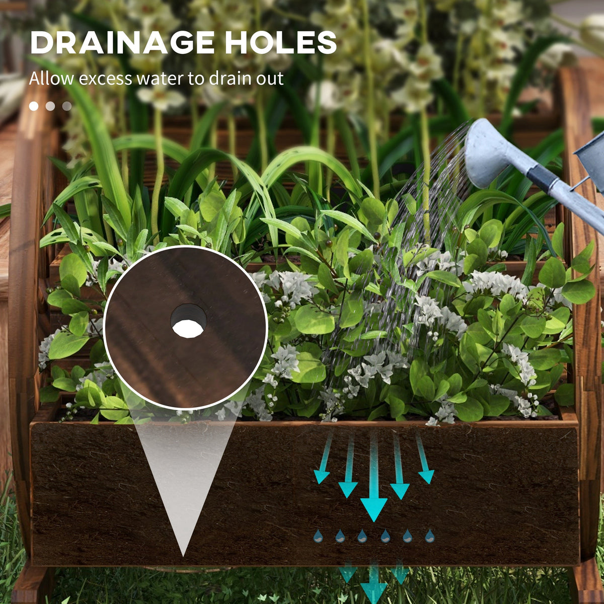 Outsunny 3-Tier Raised Garden Bed