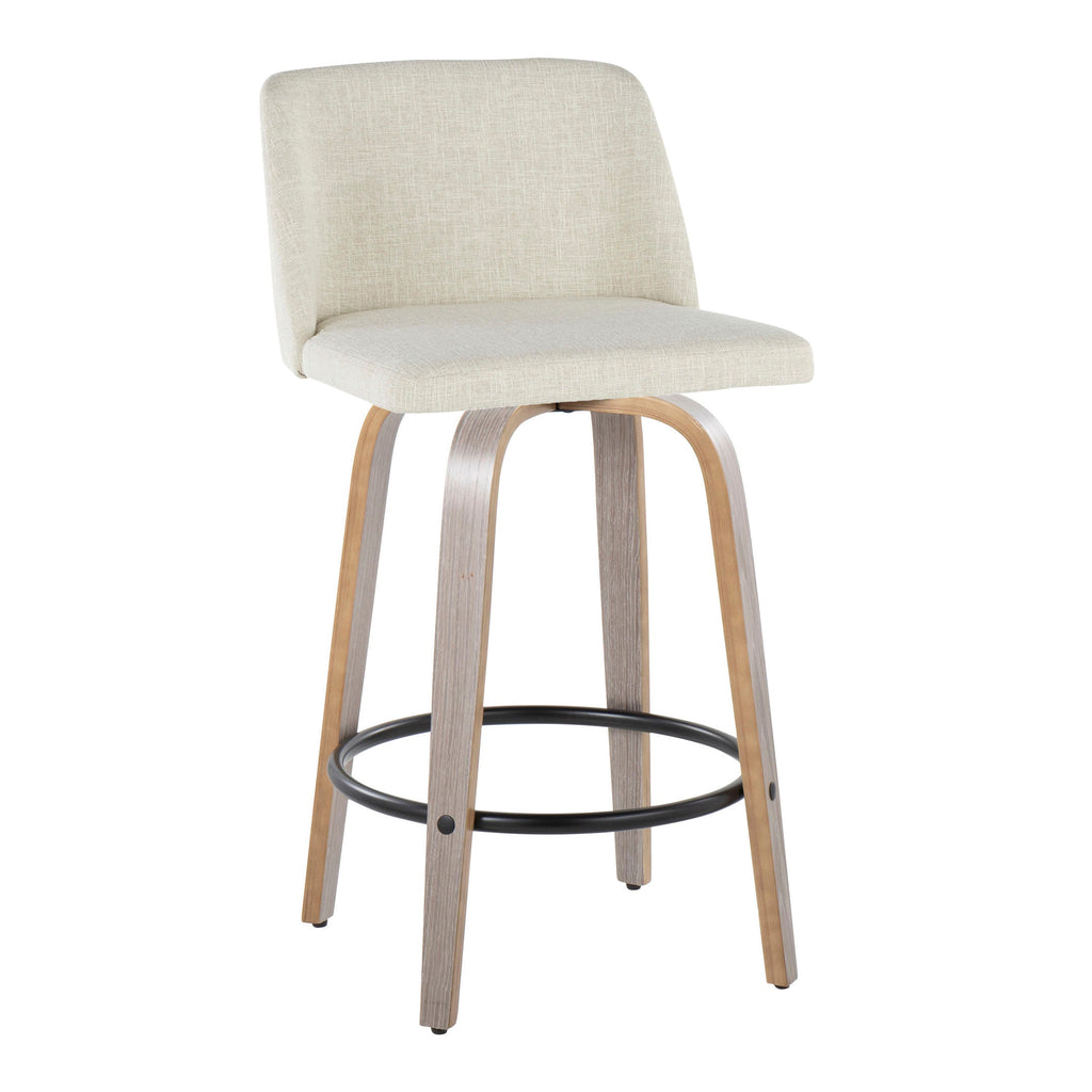 26" Contemporary Fixed-Height Counter Stool with Swivel