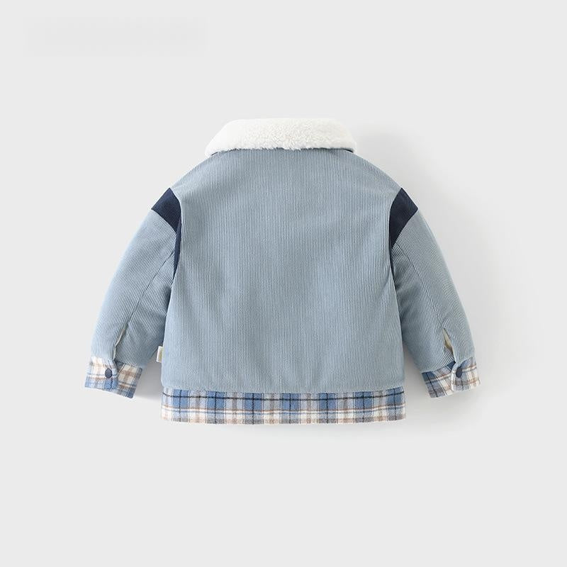 Thick Fleece Lined Baby Coat Animal Print
