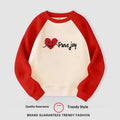 Sweatshirt With Heart And Smiley Print Family Matching Set