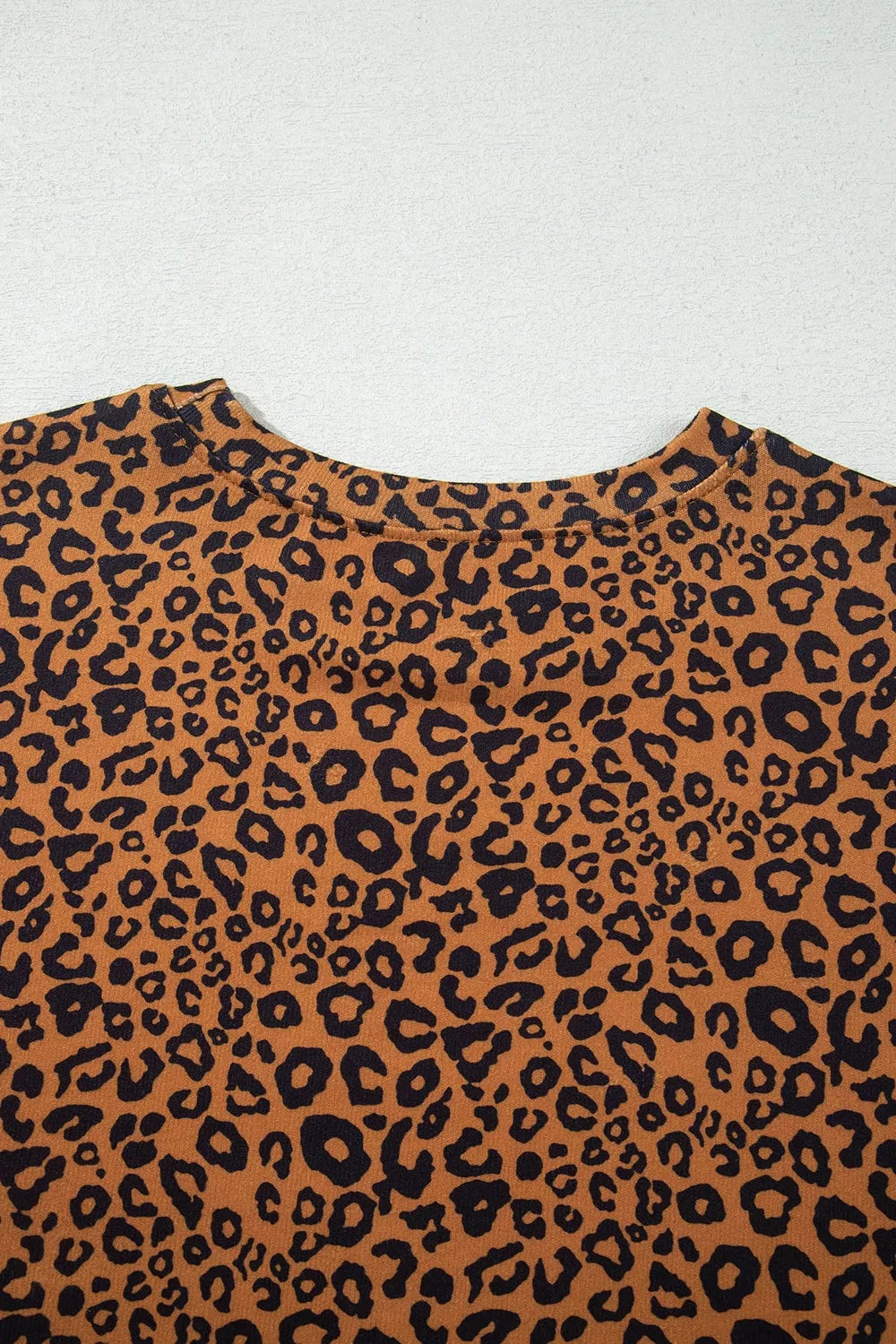Leopard Print Long Sleeve Top Relaxed Pant Set