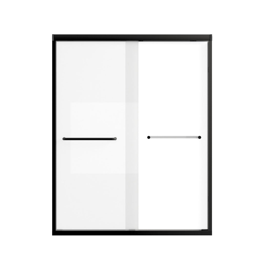 Matte Black Double Sliding Shower Door - 56-60" x 72"