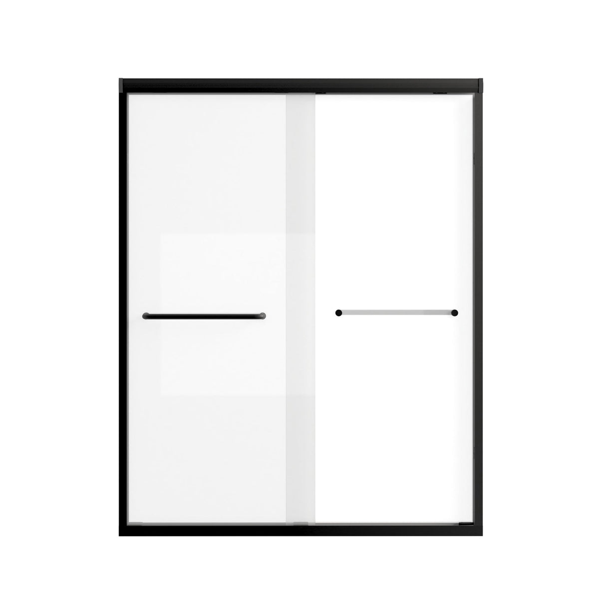 Matte Black Double Sliding Shower Door - 56-60" x 72"