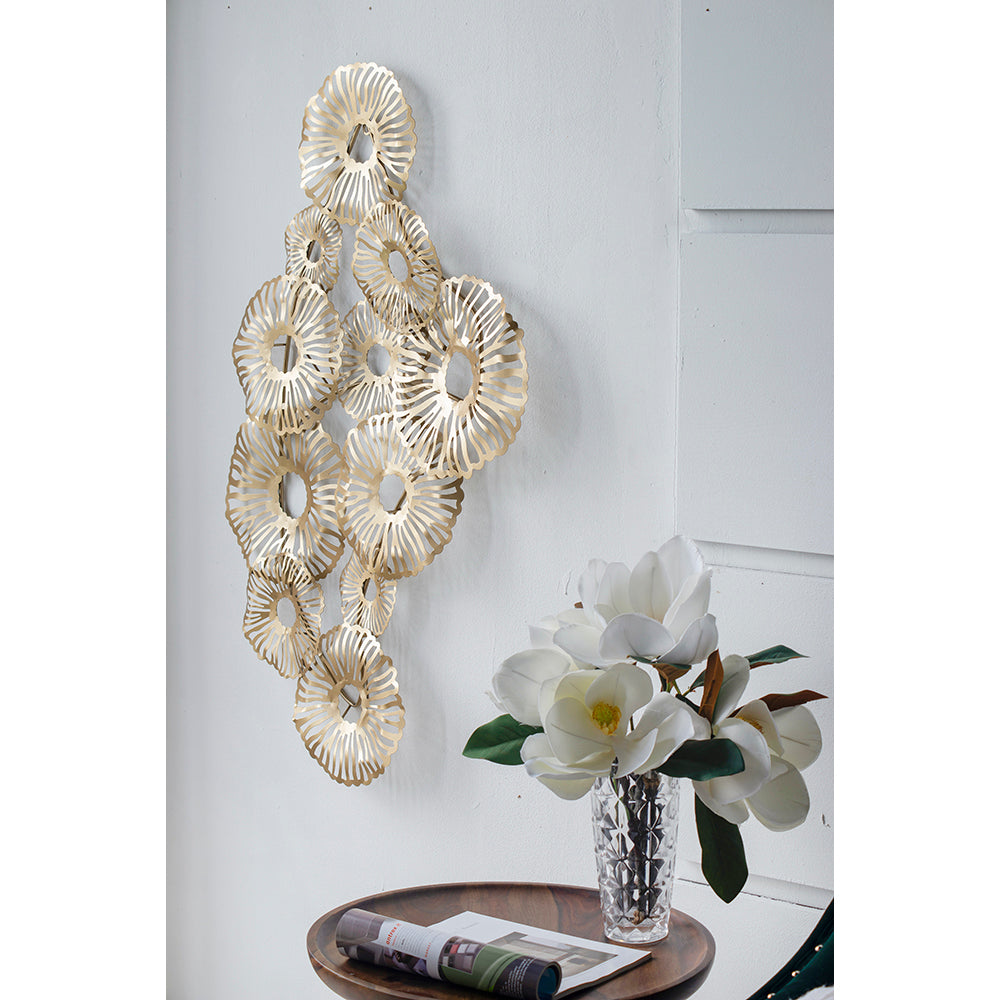 24-Inch Gold Coral-Inspired Wall Décor