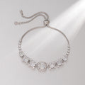 Square Round Cubic Zirconia Tennis Bracelet Women Wrist Jewelry For Daily Dating Banquet Party Occasions