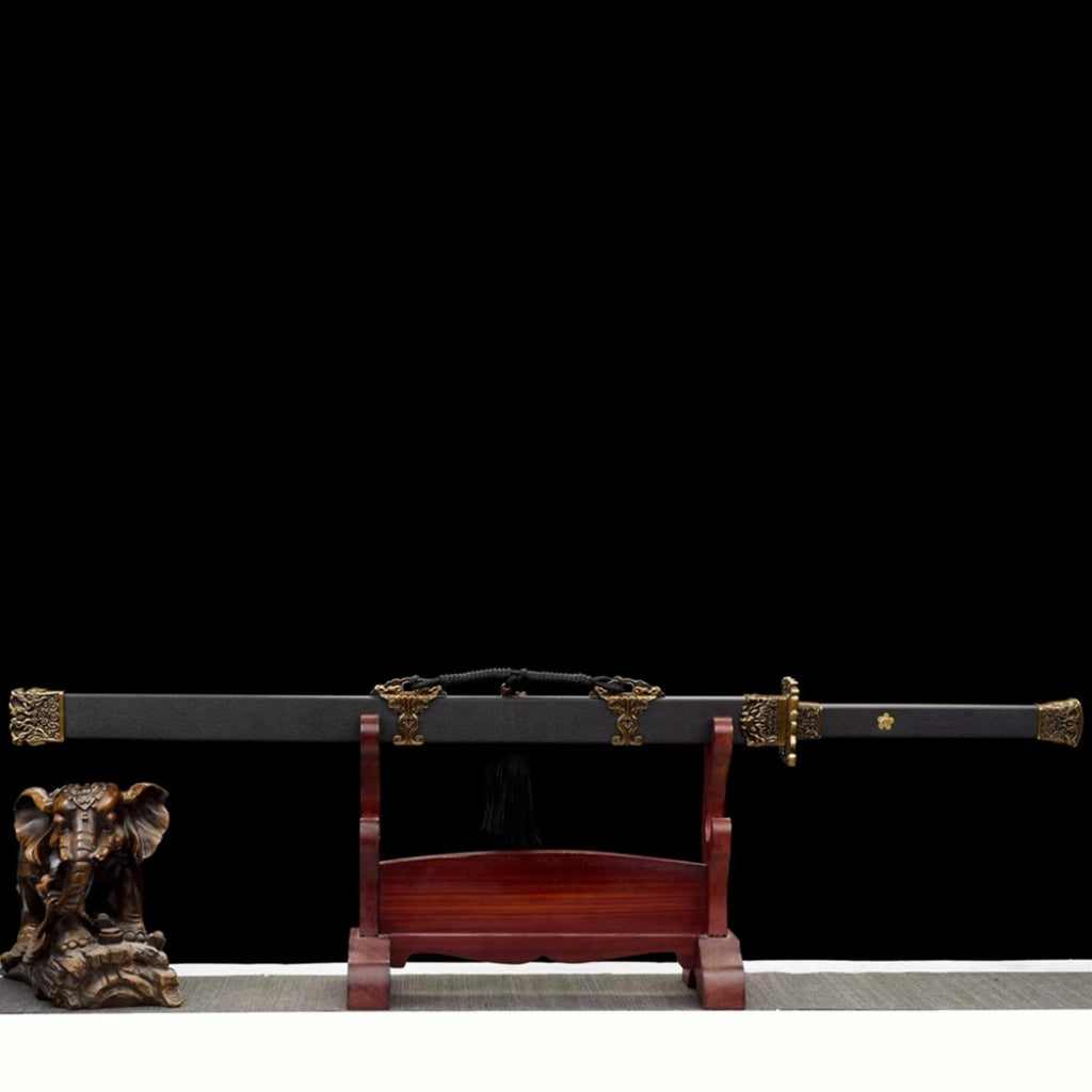 Tang Heng Dao & Xiu Chun Dao Integrated Manganese Steel Swords, Unsharpened For Decoration Not For Actual Combat