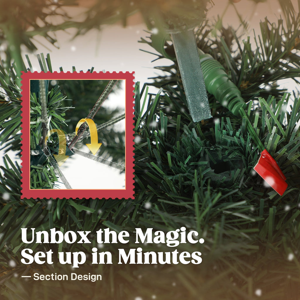 HOMCOM 5 ft Prelit Whimsical Christmas Tree