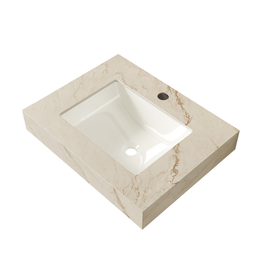 24" Bathroom Sink with Sintered Stone Countertop