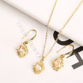 Micro-inlaid Crystal Zircon Inlaid Three-piece Set