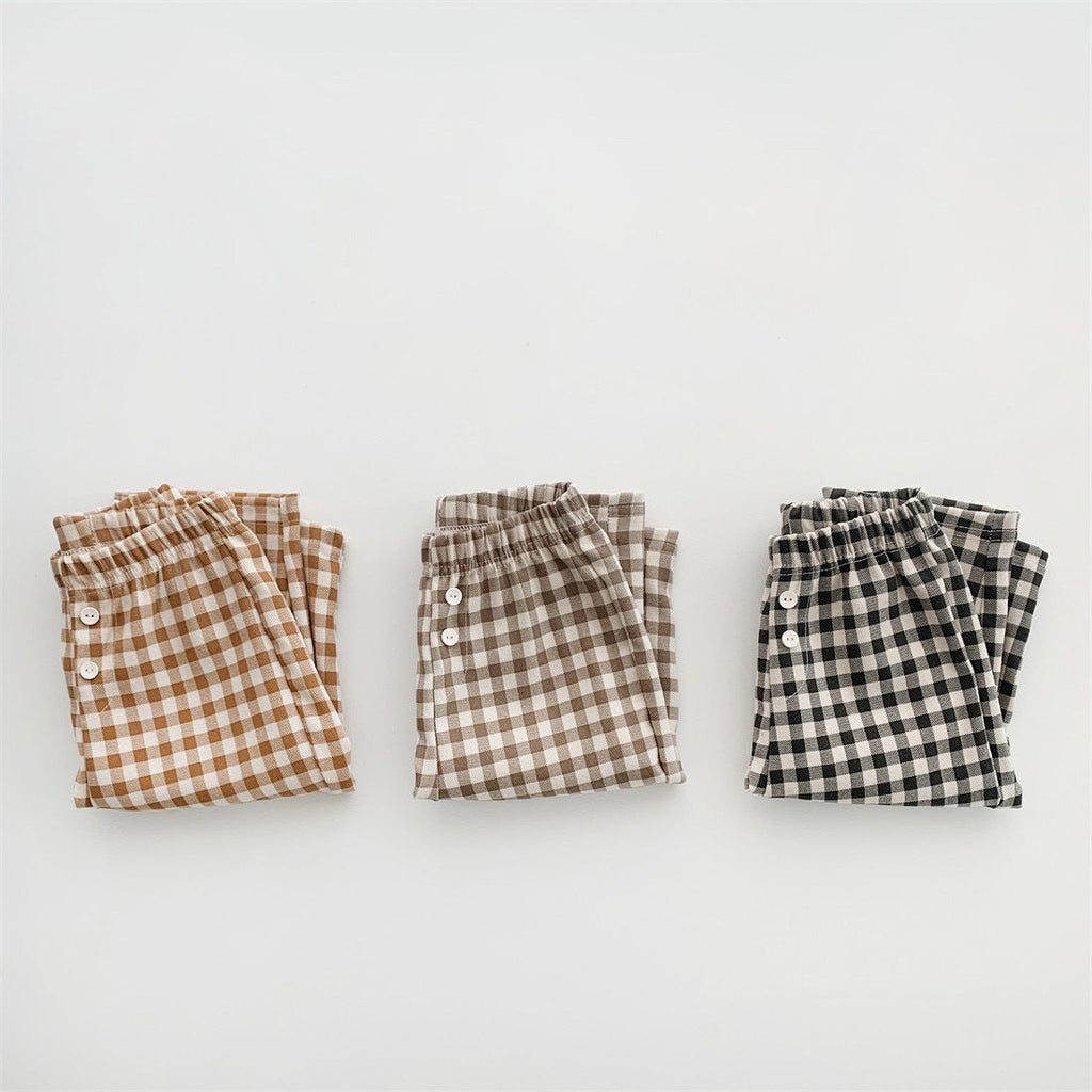 Children's Plaid Pants Infant Toddler Autumn
