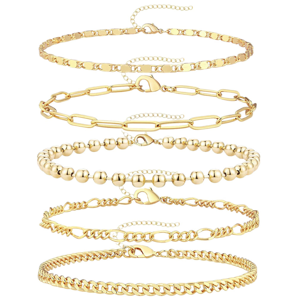 Multi-layer Light-luxury Bracelet Round-bead Chain Anklet