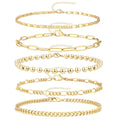 Multi-layer Light-luxury Bracelet Round-bead Chain Anklet
