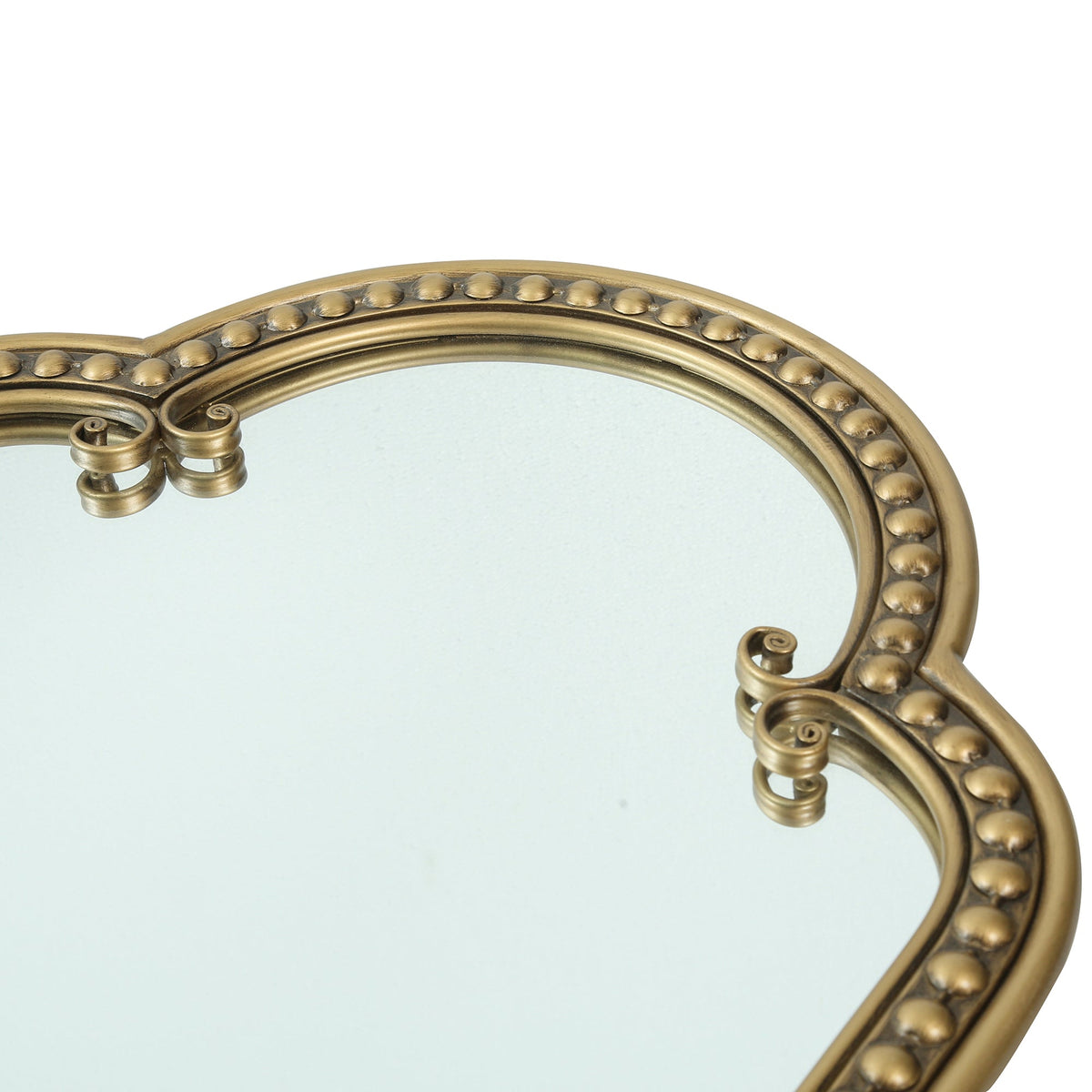 Vintage Scalloped Oval Wall Mirror