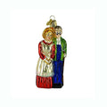 Farm Couple Glass Ornament