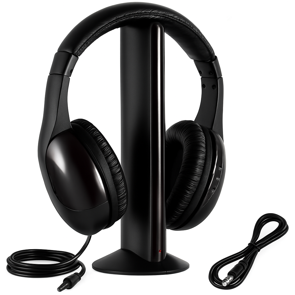 Wireless RF Headphones Over-Ear Headset for TV & Gaming