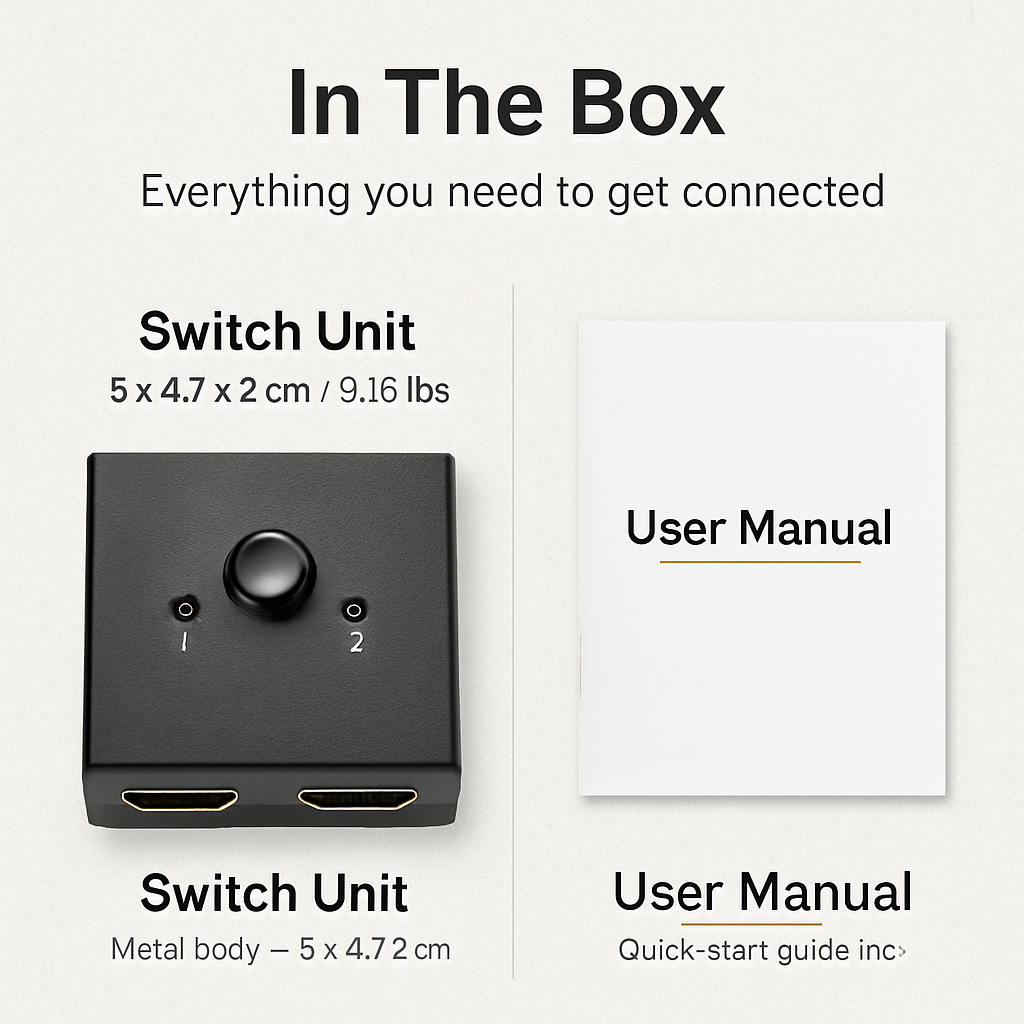 HDMI Bidirectional Splitter Switcher for Two-in-One