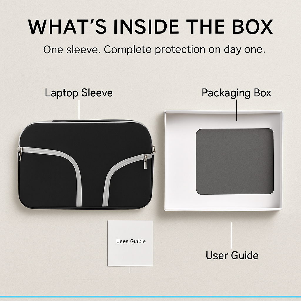 Laptop Sleeve Bag: Slim, Durable Neoprene with Pockets
