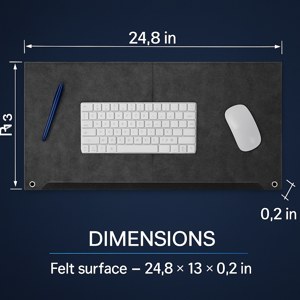 Gaming Mouse Pad - Large Felt Desk Mat for Work