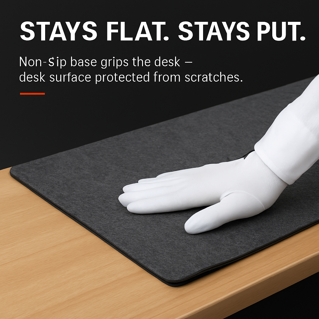 Gaming Mouse Pad - Large Felt Desk Mat for Work