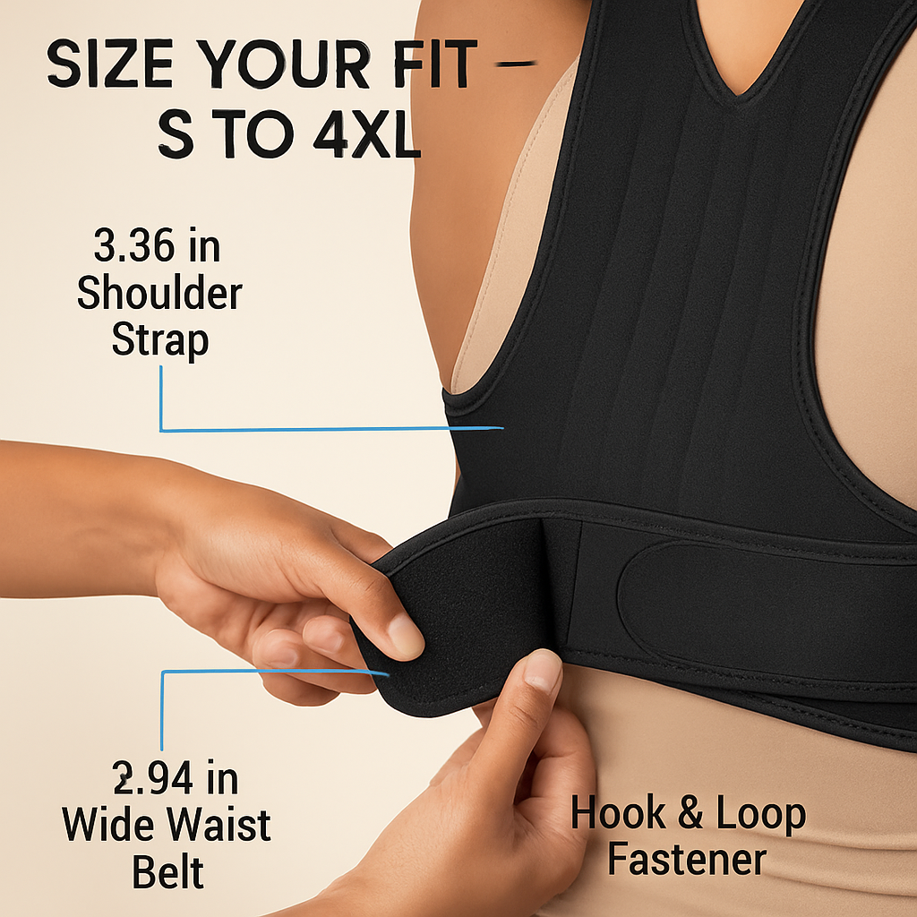 Back Posture Corrector for Upper Back and Lumbar Support