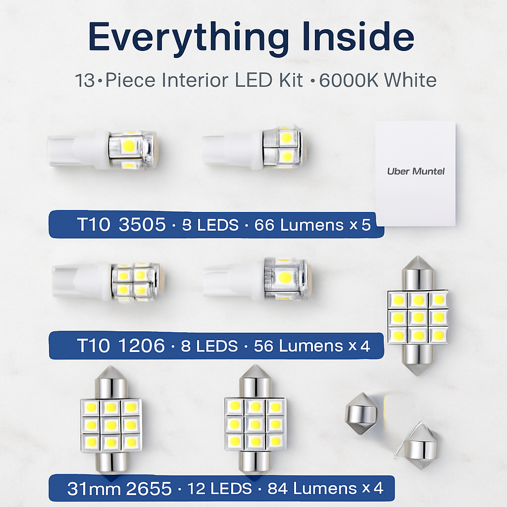 Festoon LED Interior Light Kit for Dome & Map