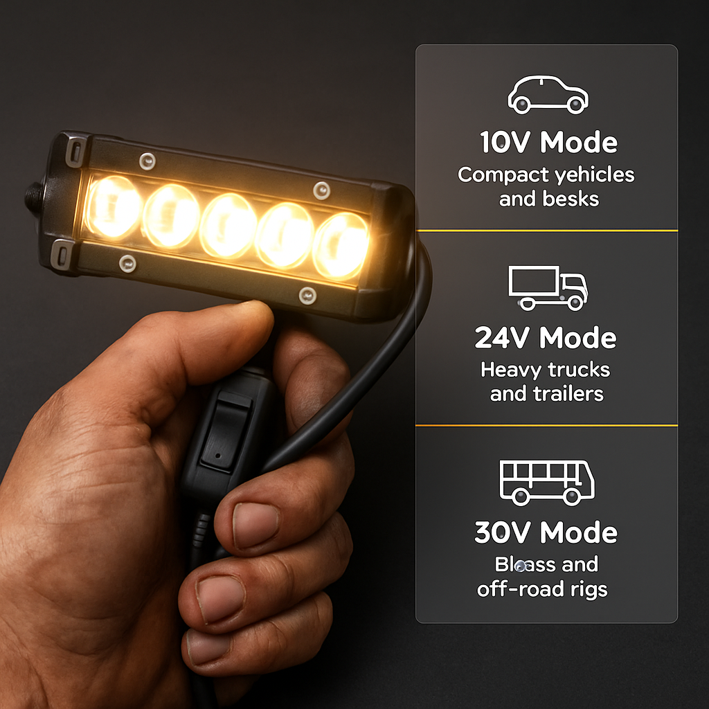 7 Inch LED Light Bar for Offroad Vehicles - Compact
