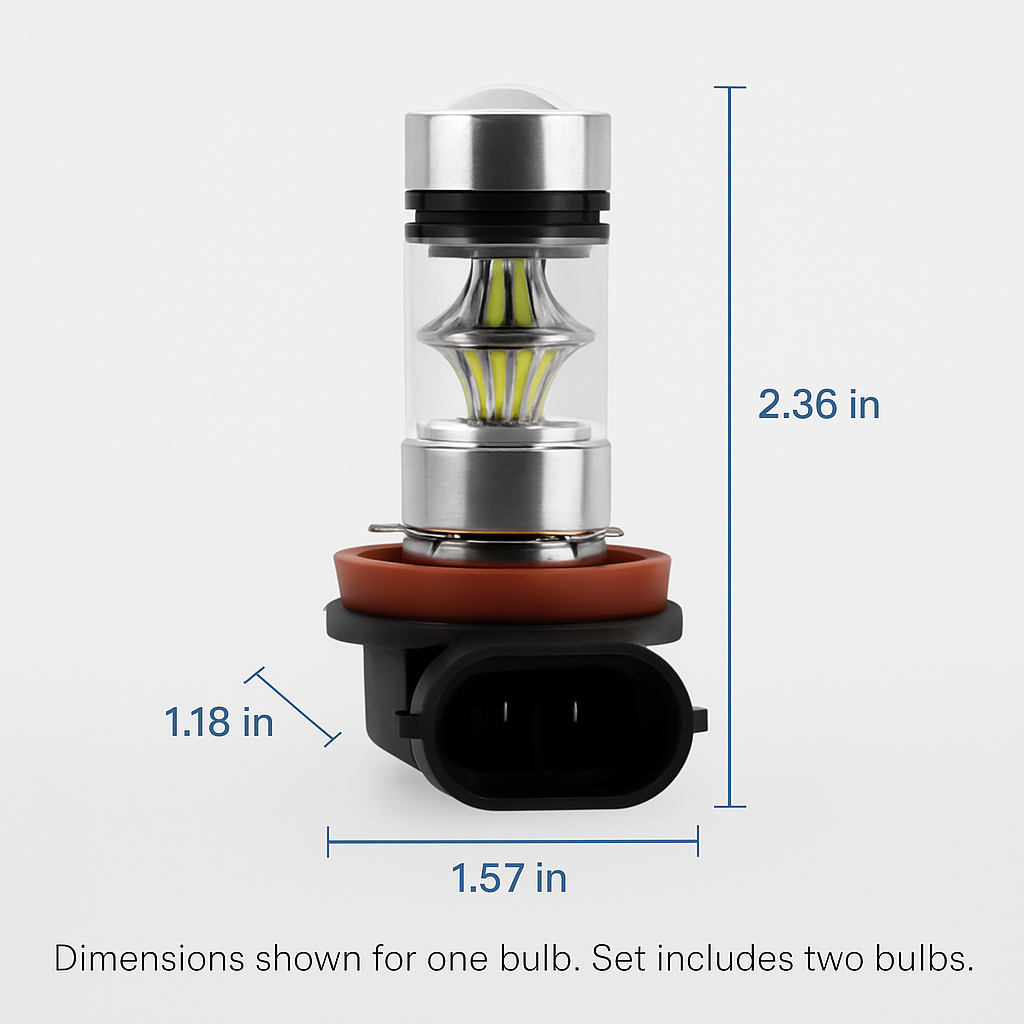 LED Fog Light Bulb for Cars Dual Pack High-Quality