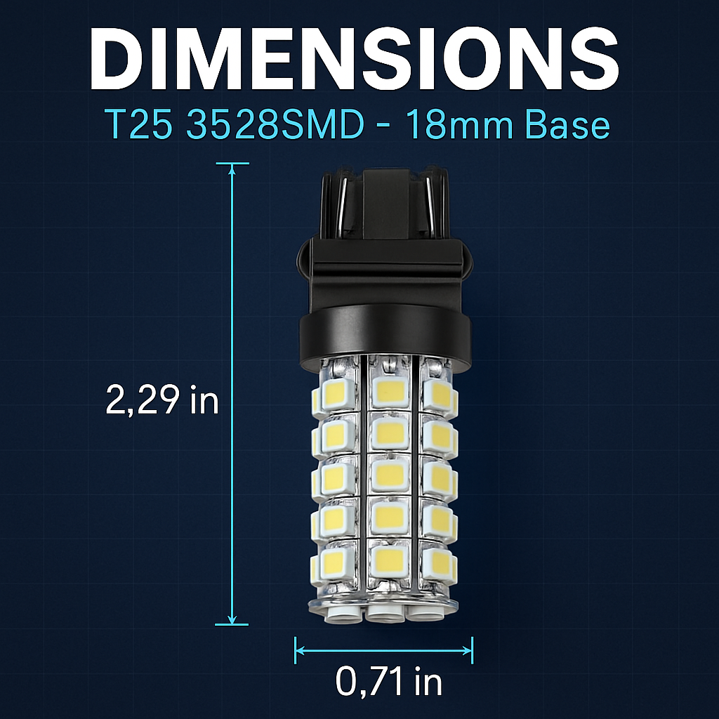 Car LED T25 Bulbs for Dome and License Plates