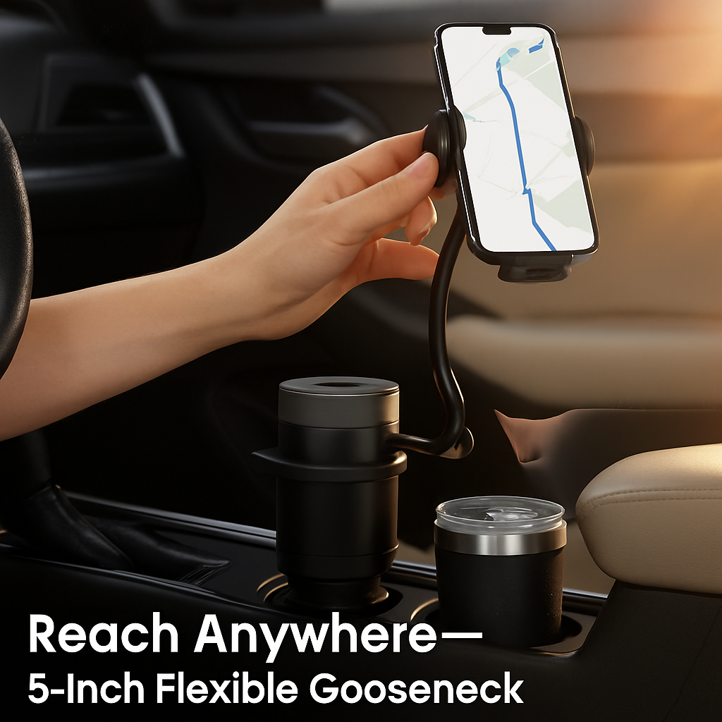 Car Cup Phone Holder with Adjustable Base