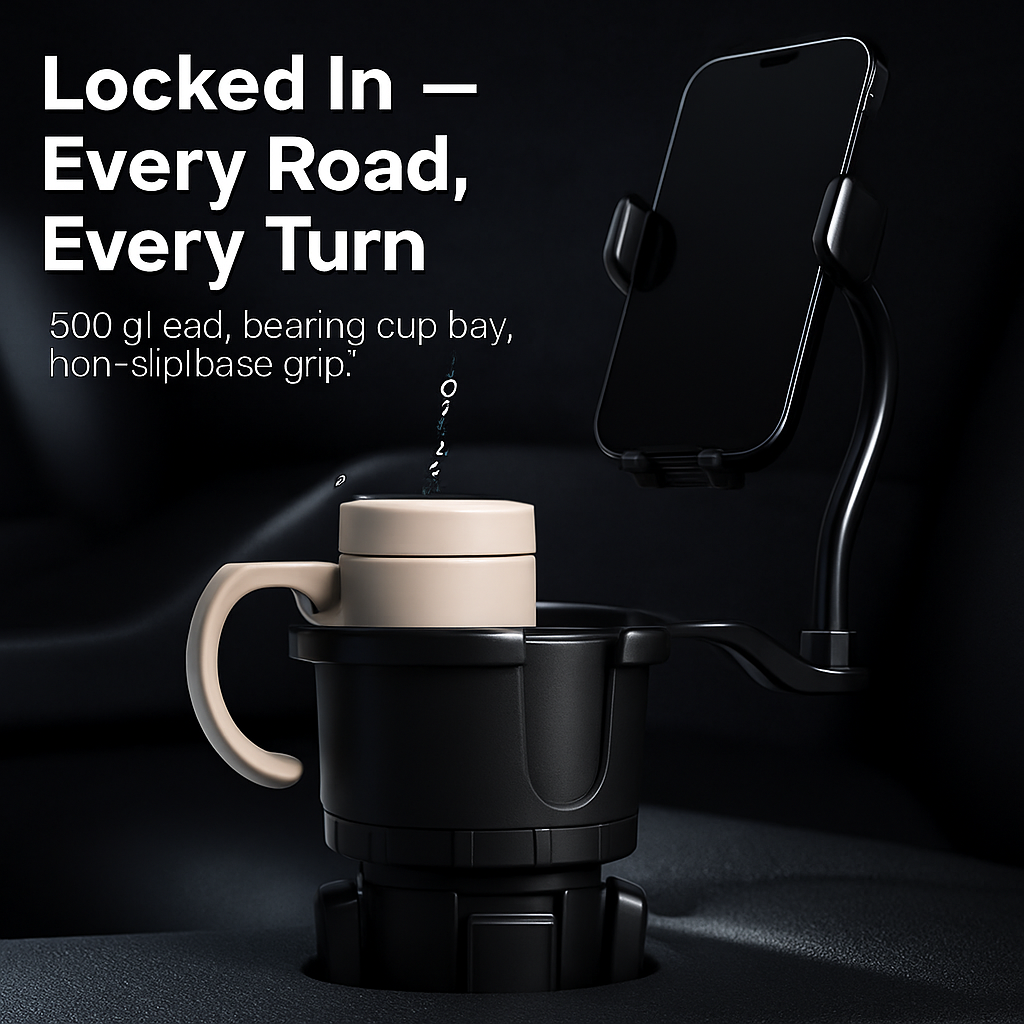Car Cup Phone Holder with Adjustable Base