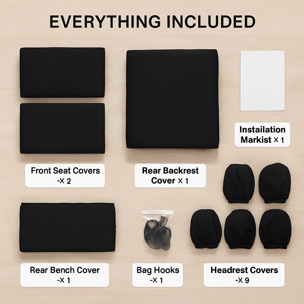 Car Seat Covers Set – Front/Rear Universal Fit