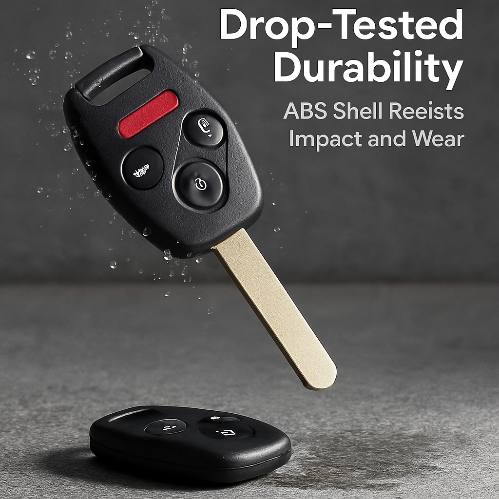 Remote Key Fob Shell with Buttons for Honda Accord
