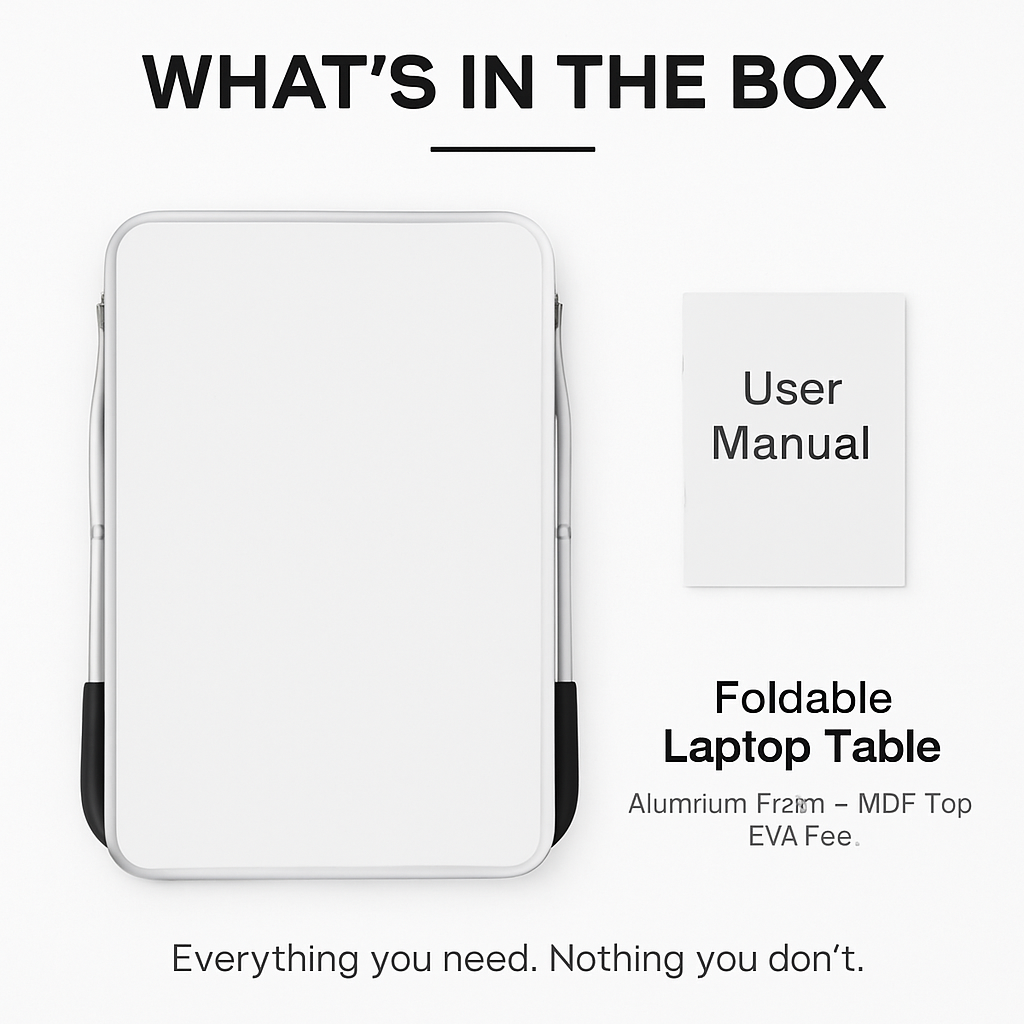 Foldable Laptop Table for Bed, Sofa and Desk
