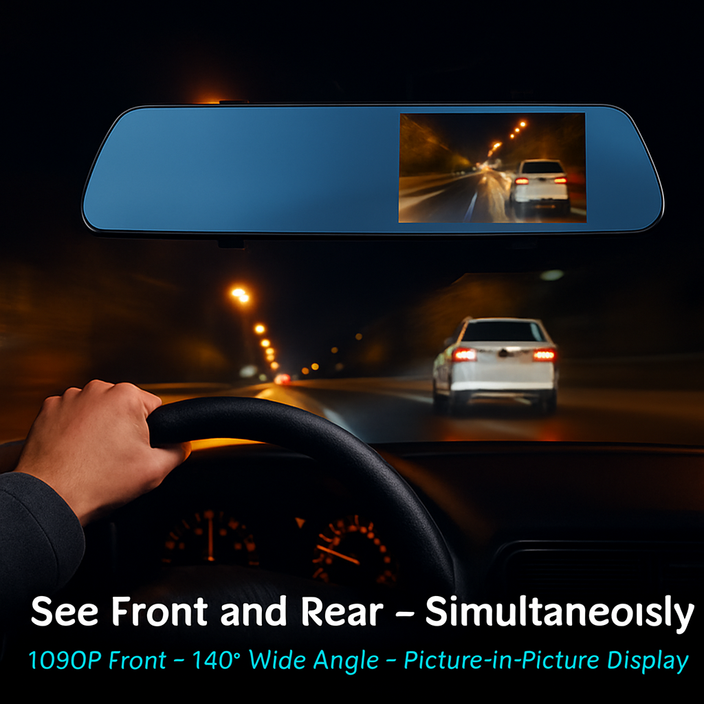 1080P Car DVR Dash Cam with 140° View and Loop Recording