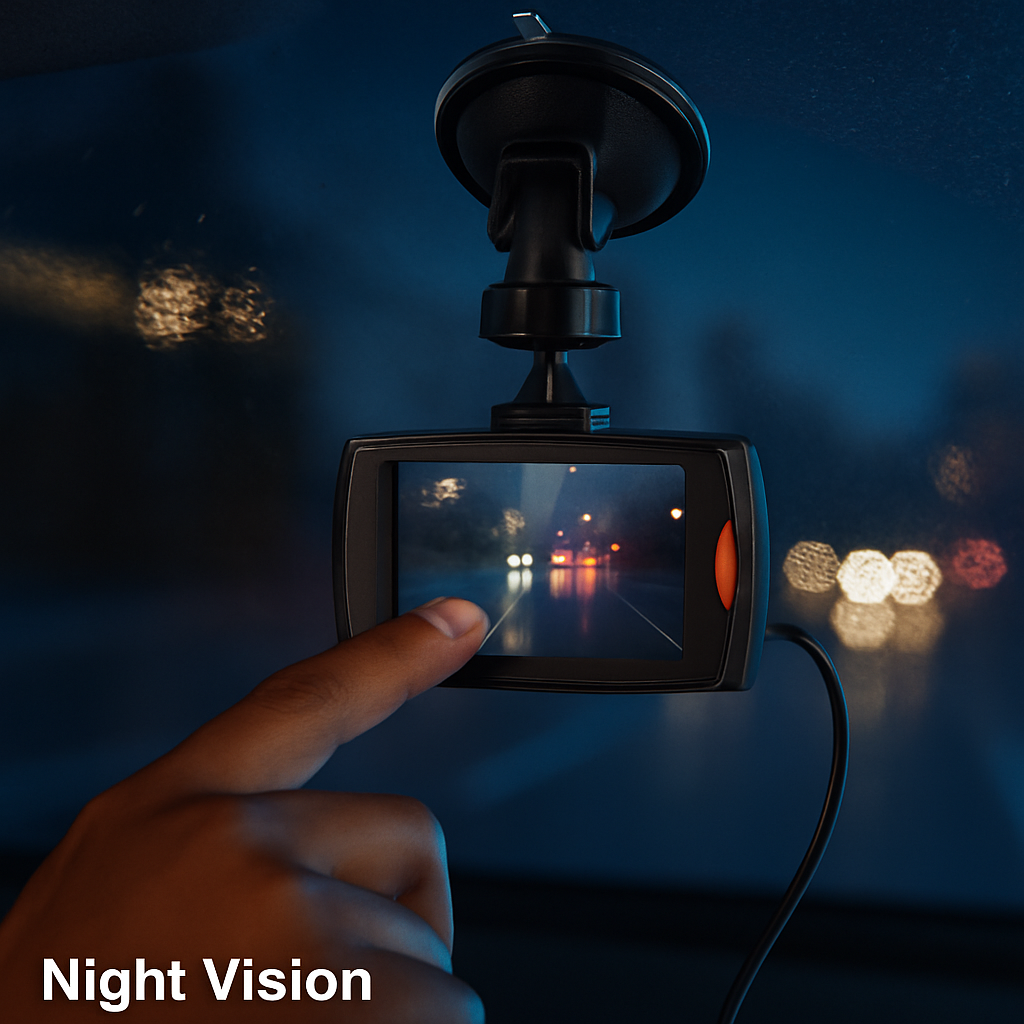 Car DVR Dash Cam with Night Vision for Clear Footage