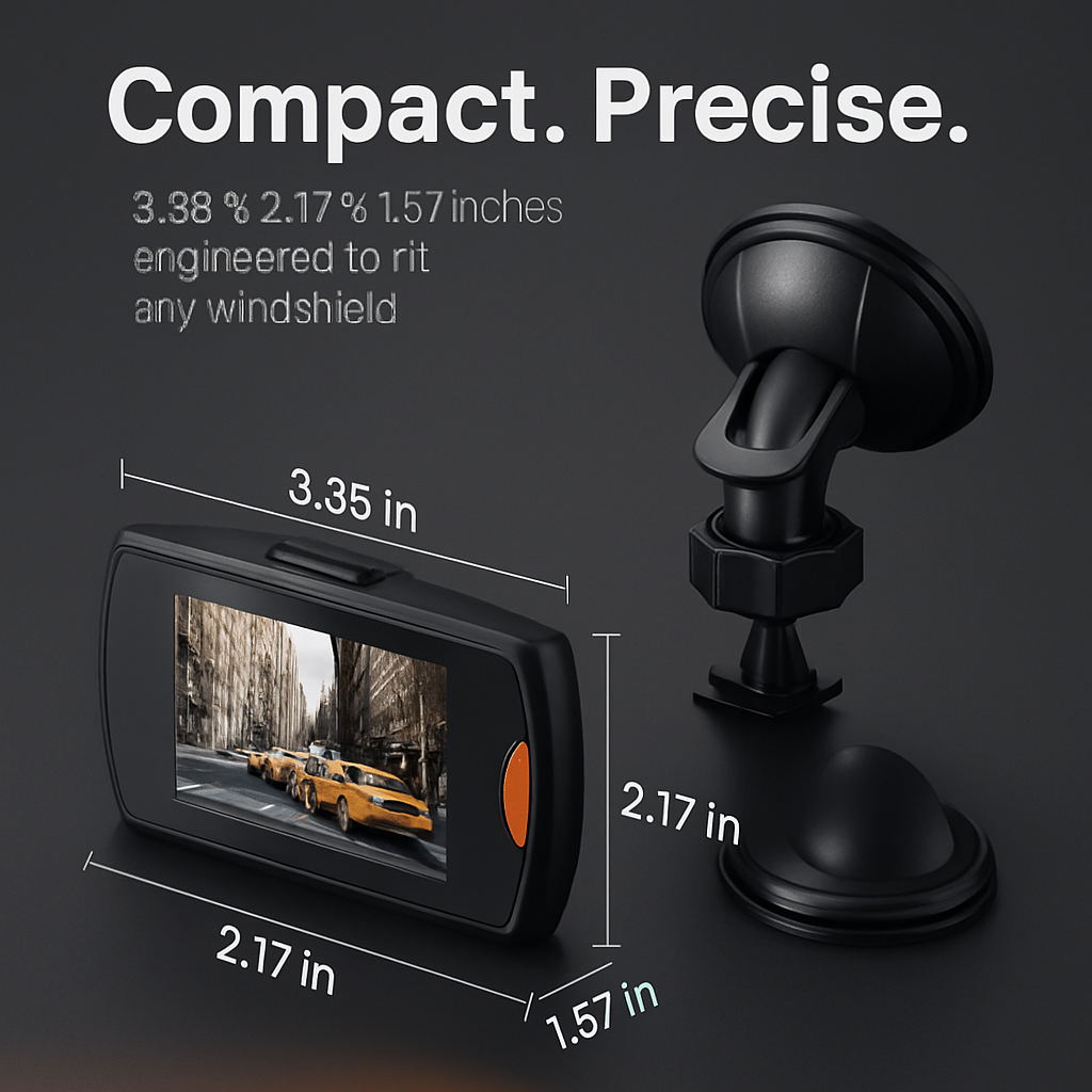 Car DVR Dash Cam with Night Vision for Clear Footage