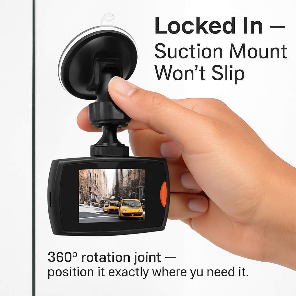 Car DVR Dash Cam with Night Vision for Clear Footage