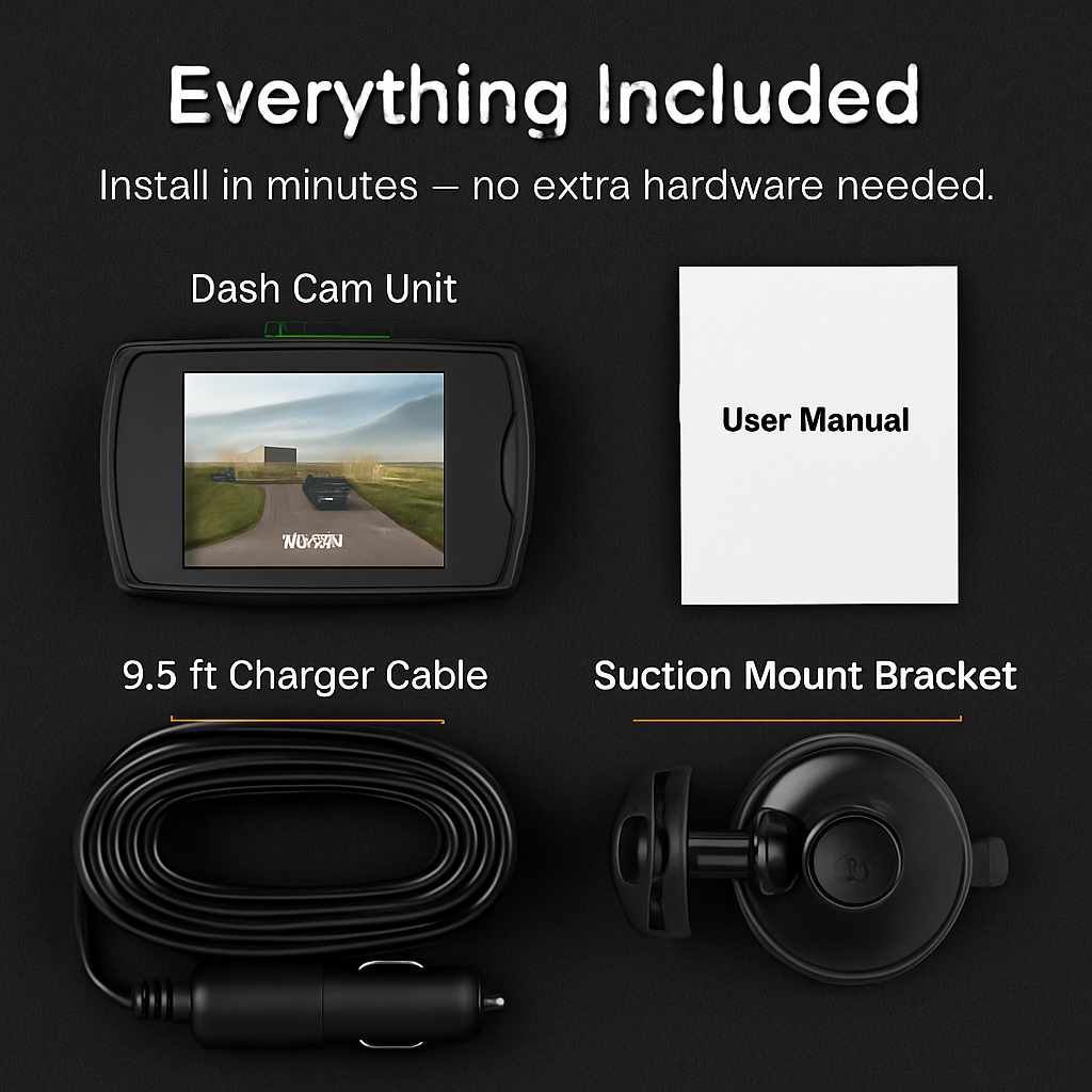 Car DVR Dash Cam with Night Vision for Clear Footage