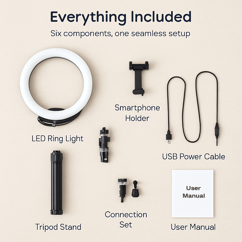 LED Ring Light with Tripod Stand for Photos