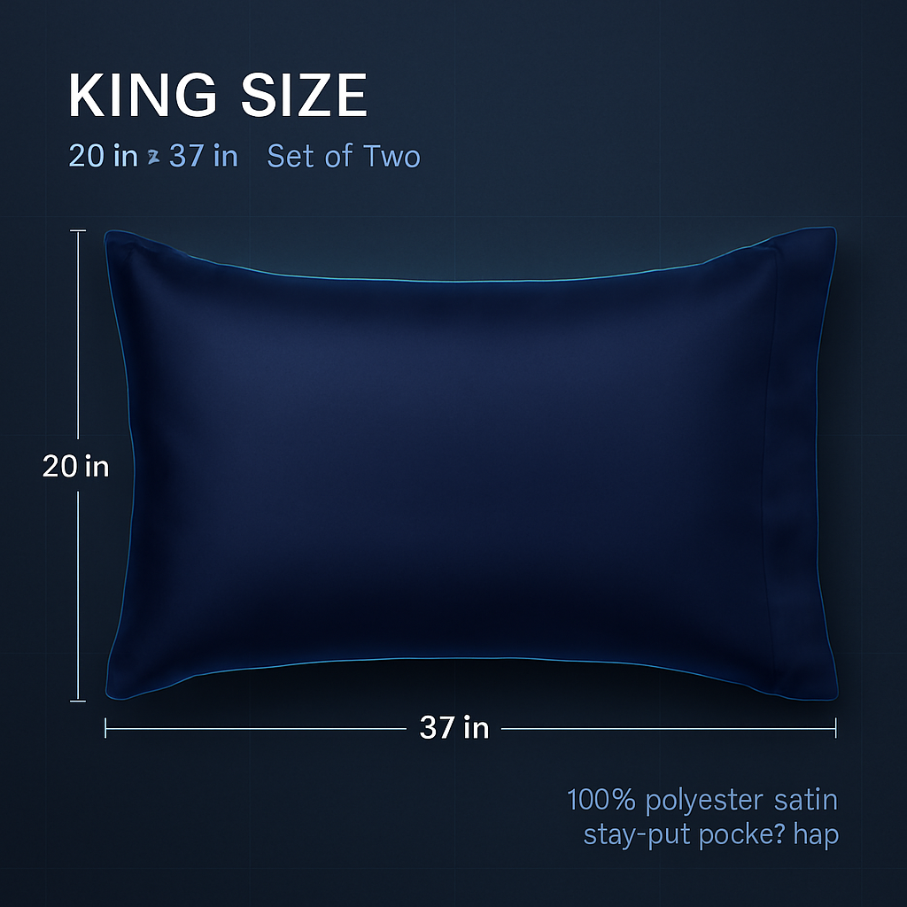 Silky Satin King Pillowcase Set for Luxurious Sleep
