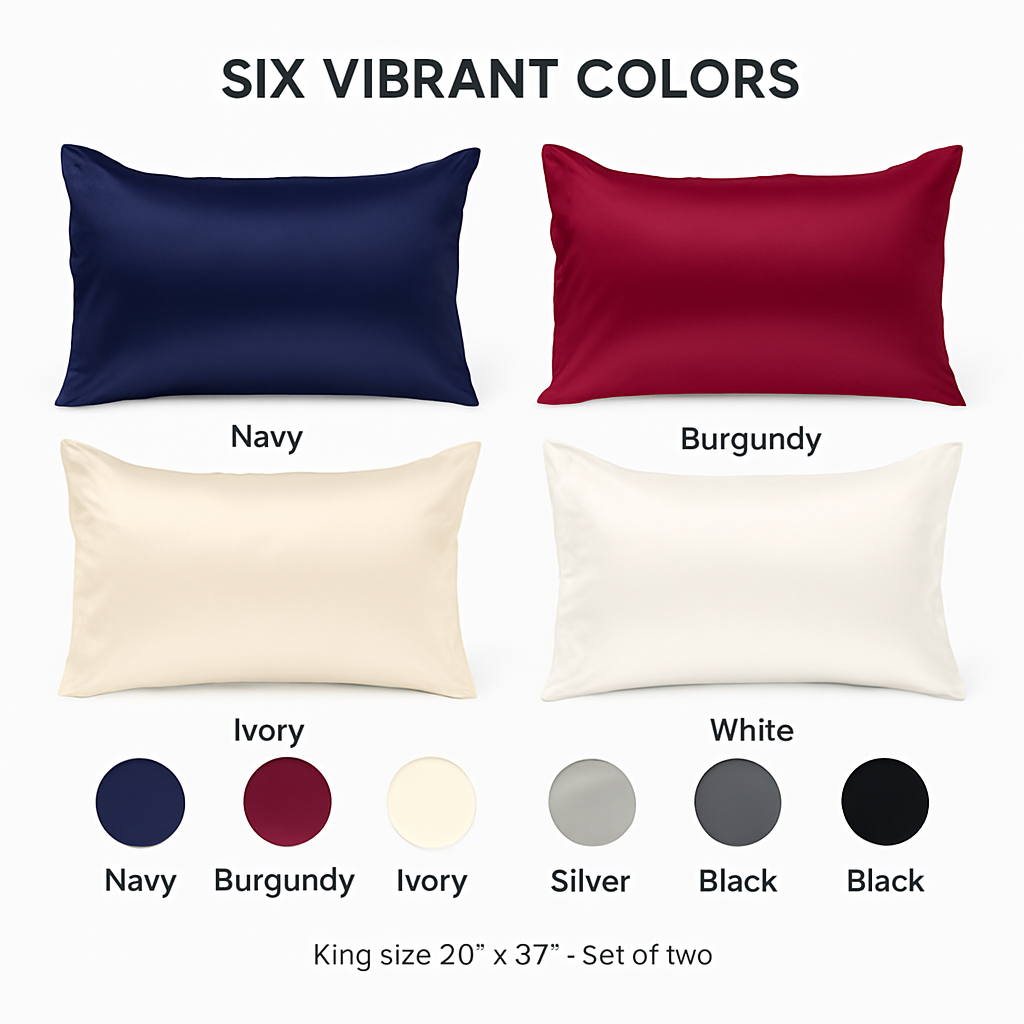 Silky Satin King Pillowcase Set for Luxurious Sleep