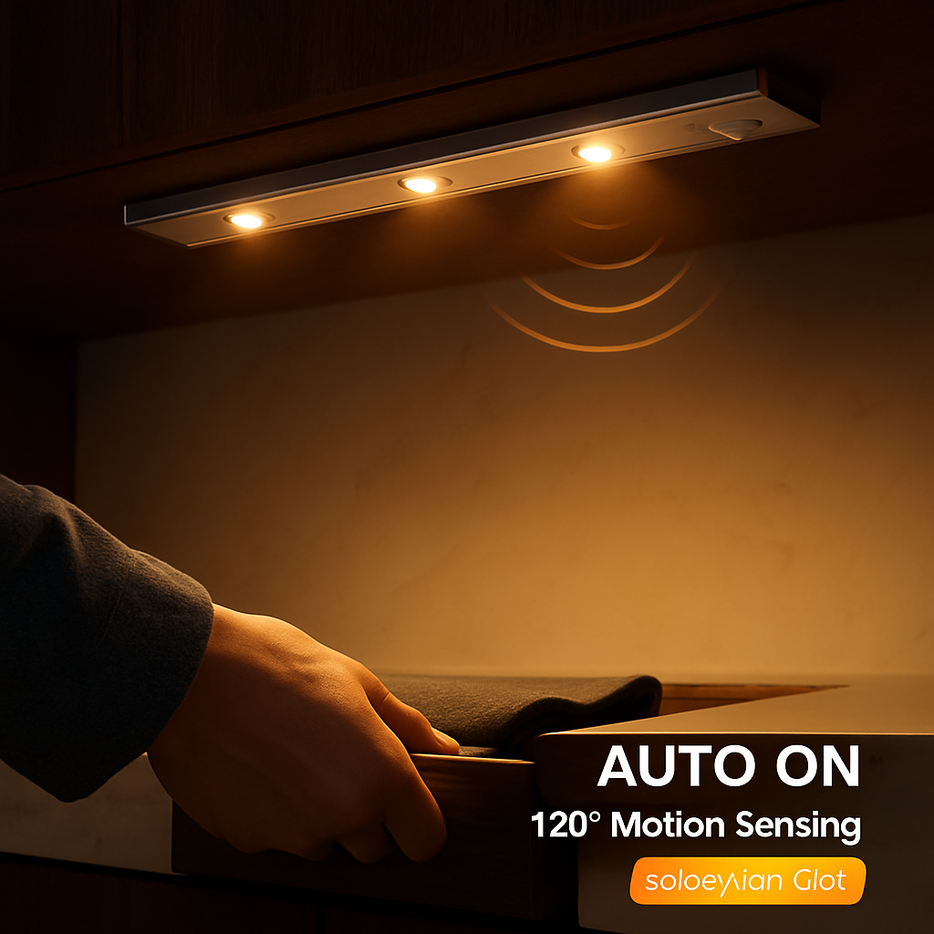 Rechargeable Cabinet Light with Motion Sensor - Silver