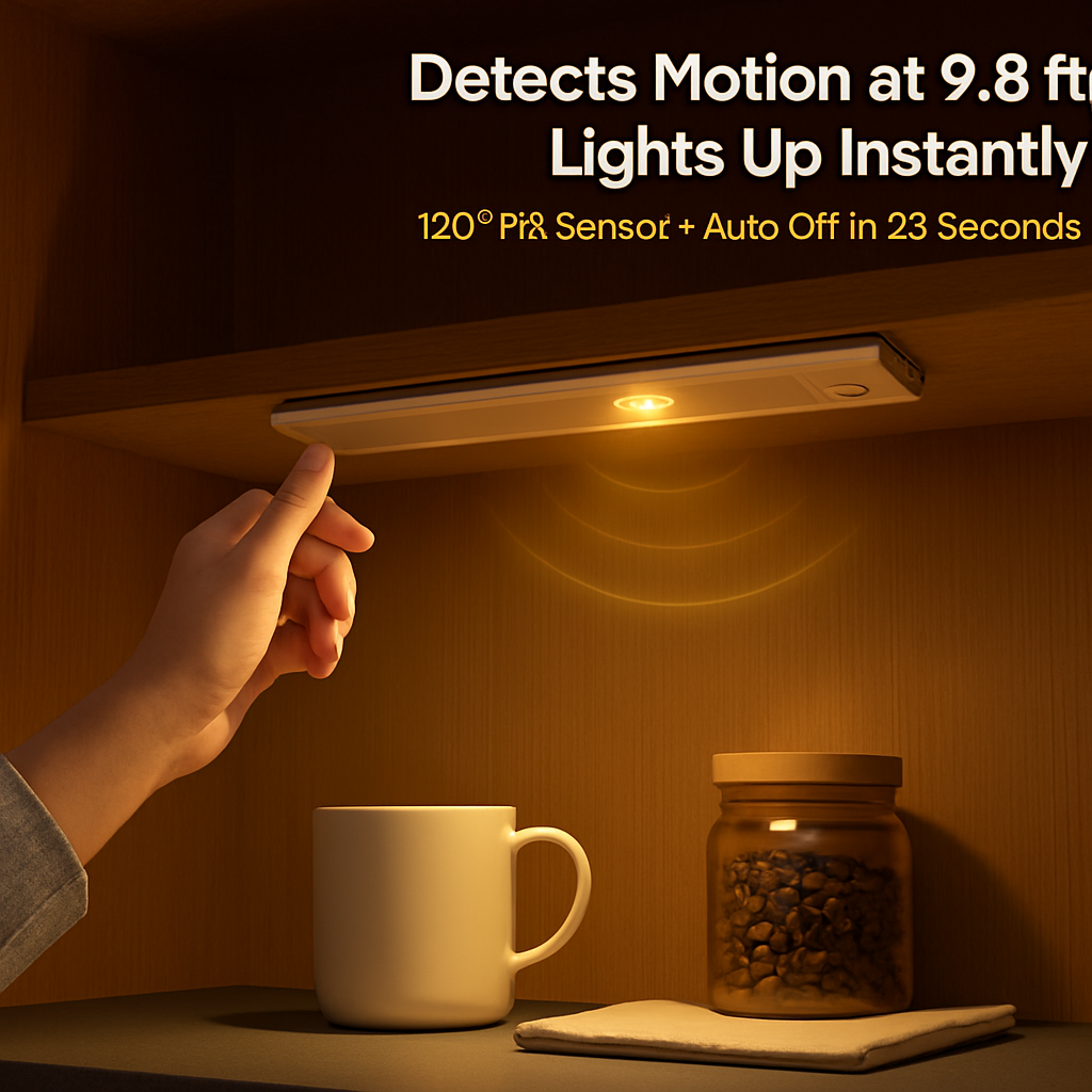 Rechargeable Cabinet Light with Motion Sensor - Silver