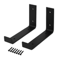 Wall Mounted Shelf Bracket Set - Strong Black Brackets