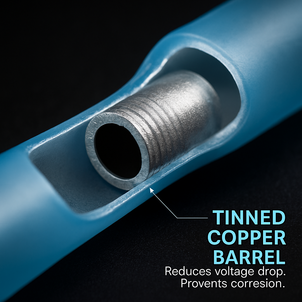 Heat Shrink Solder Seal Butt Connectors for Marine Use