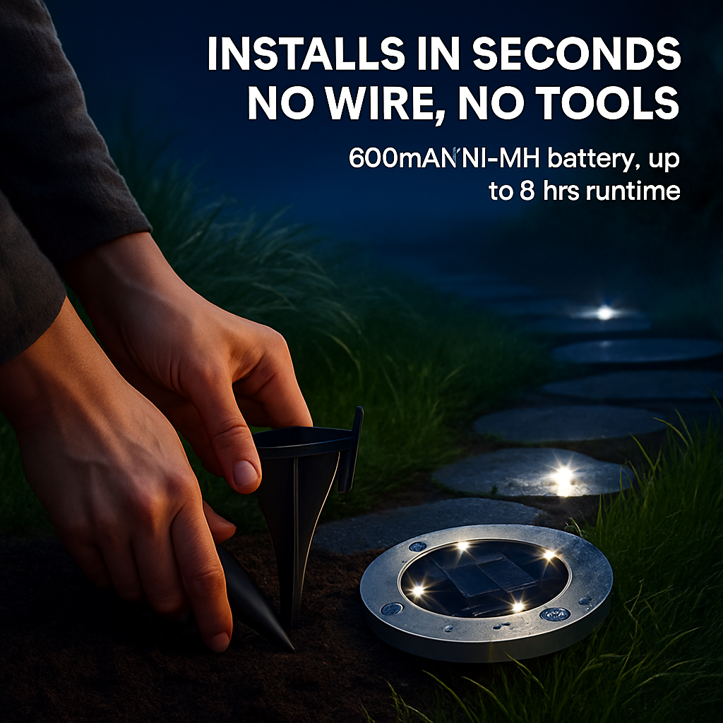 Solar Ground Light for Path and Lawn Outdoor