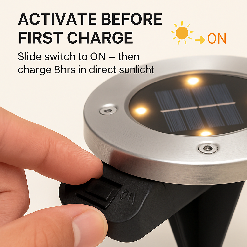 Solar Ground Light for Path and Lawn Outdoor