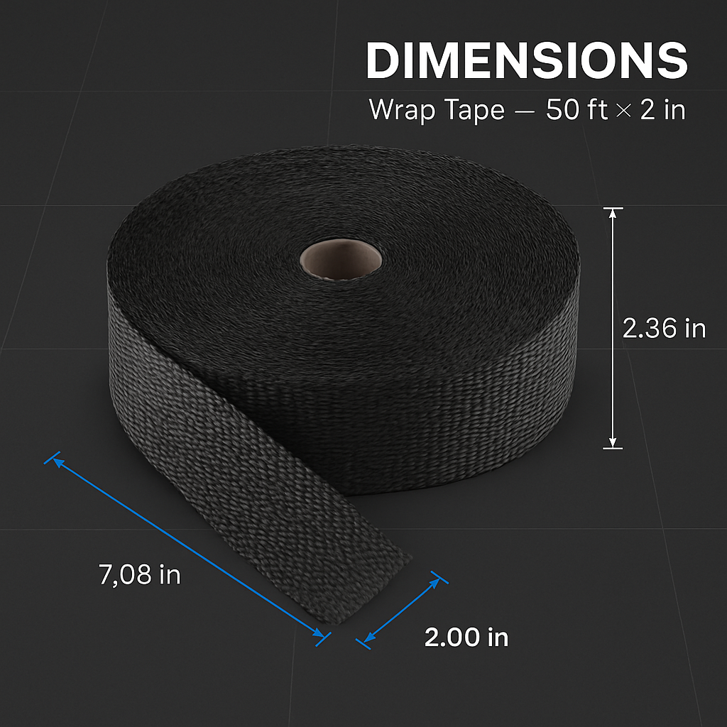Exhaust Heat Wrap Tape for Manifolds and Pipes